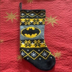 Batman Knit Christmas Stocking